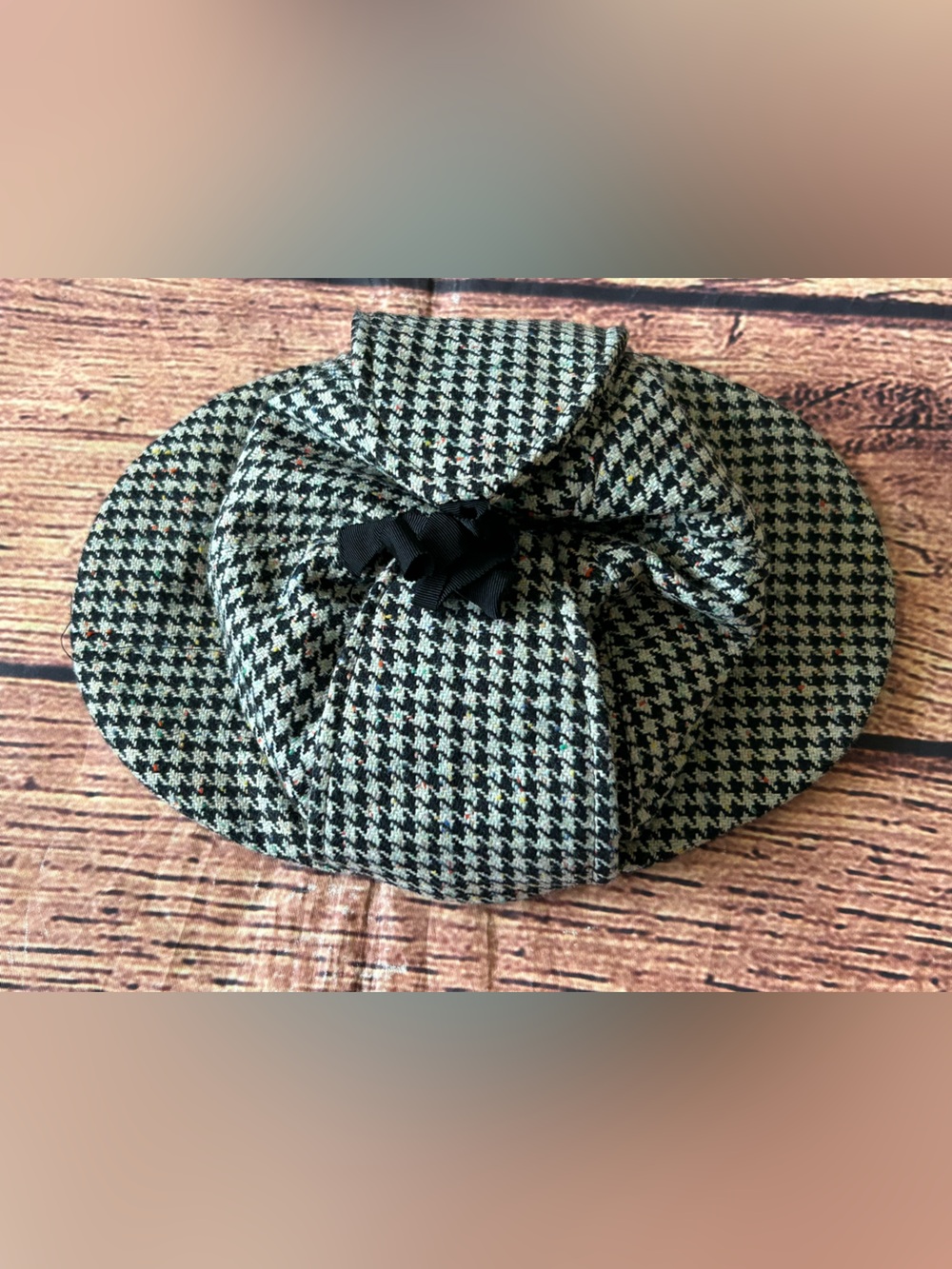 Richards Thirkell Houndstooth Deerstalker Hat Flat Cap Tweed Costume Sherlock